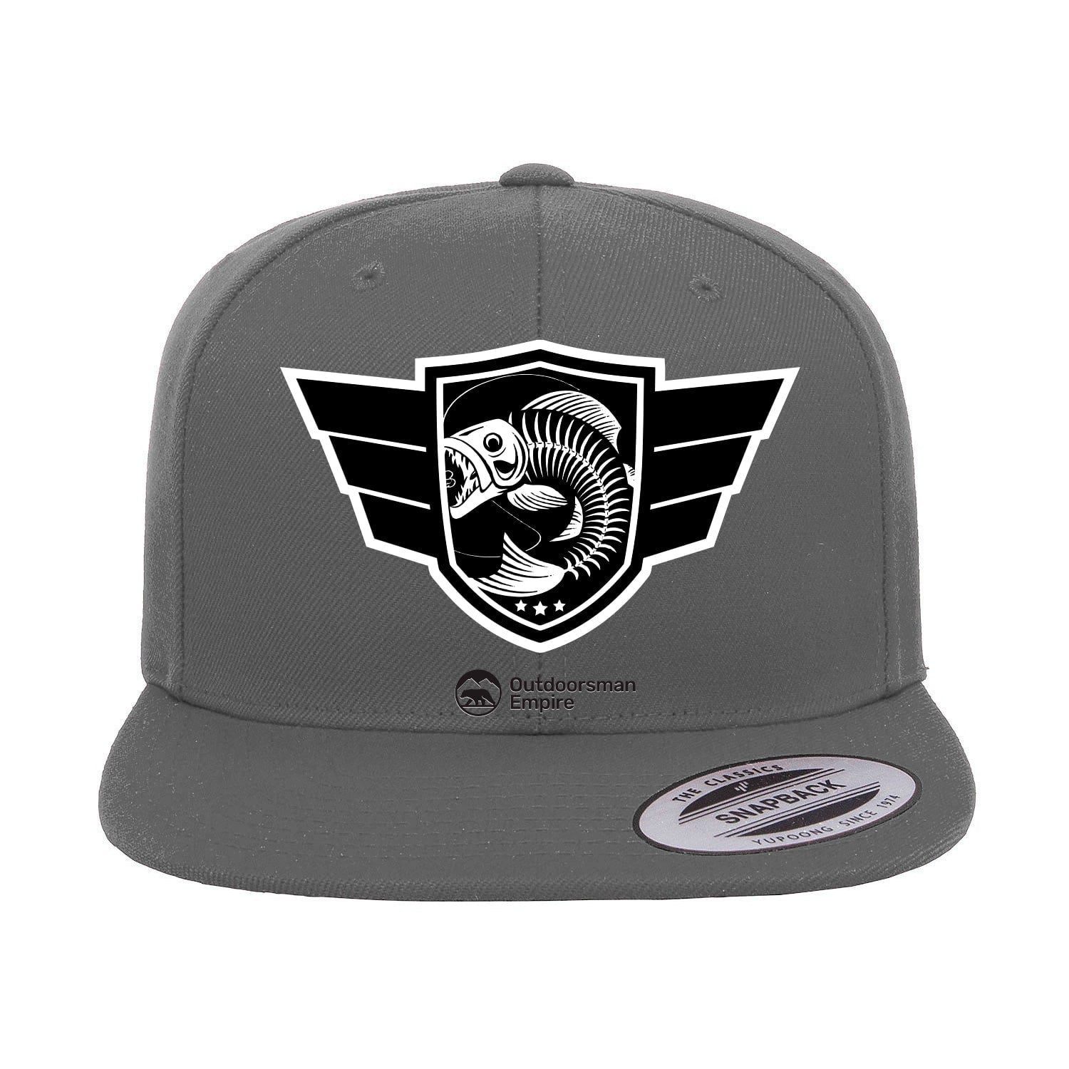 Fishing Air force Embroidered Flat Bill Cap