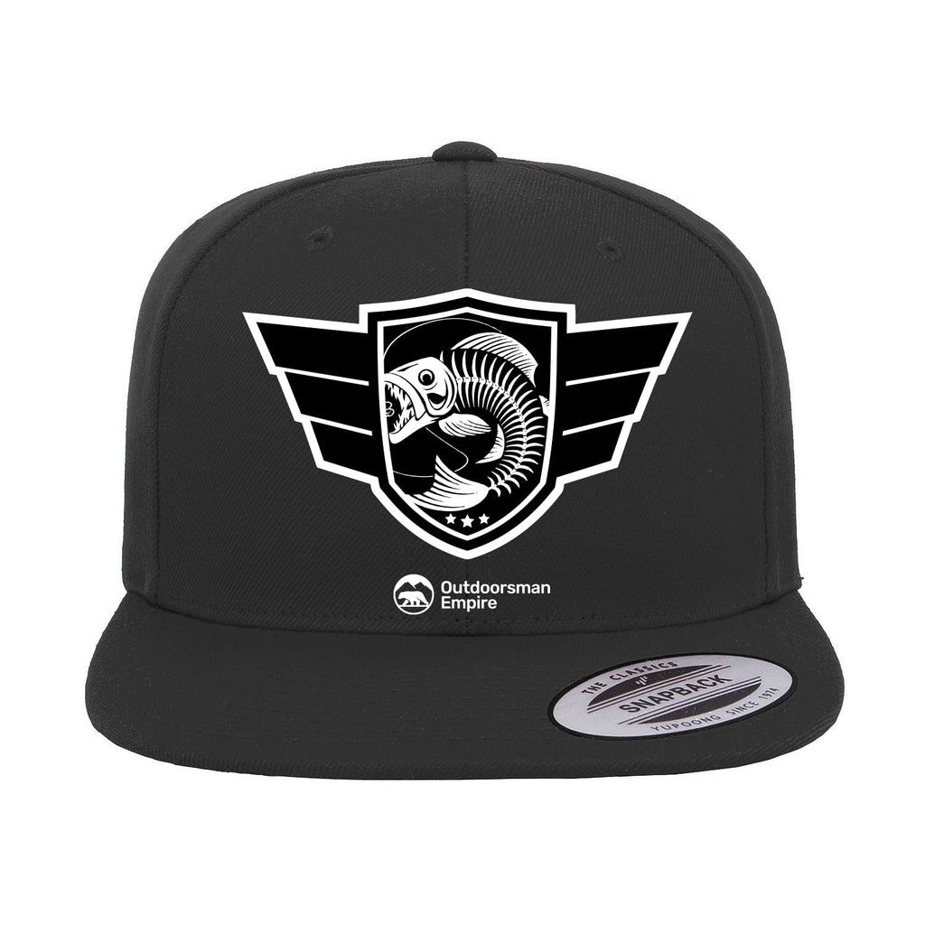 Fishing Air force Embroidered Flat Bill Cap
