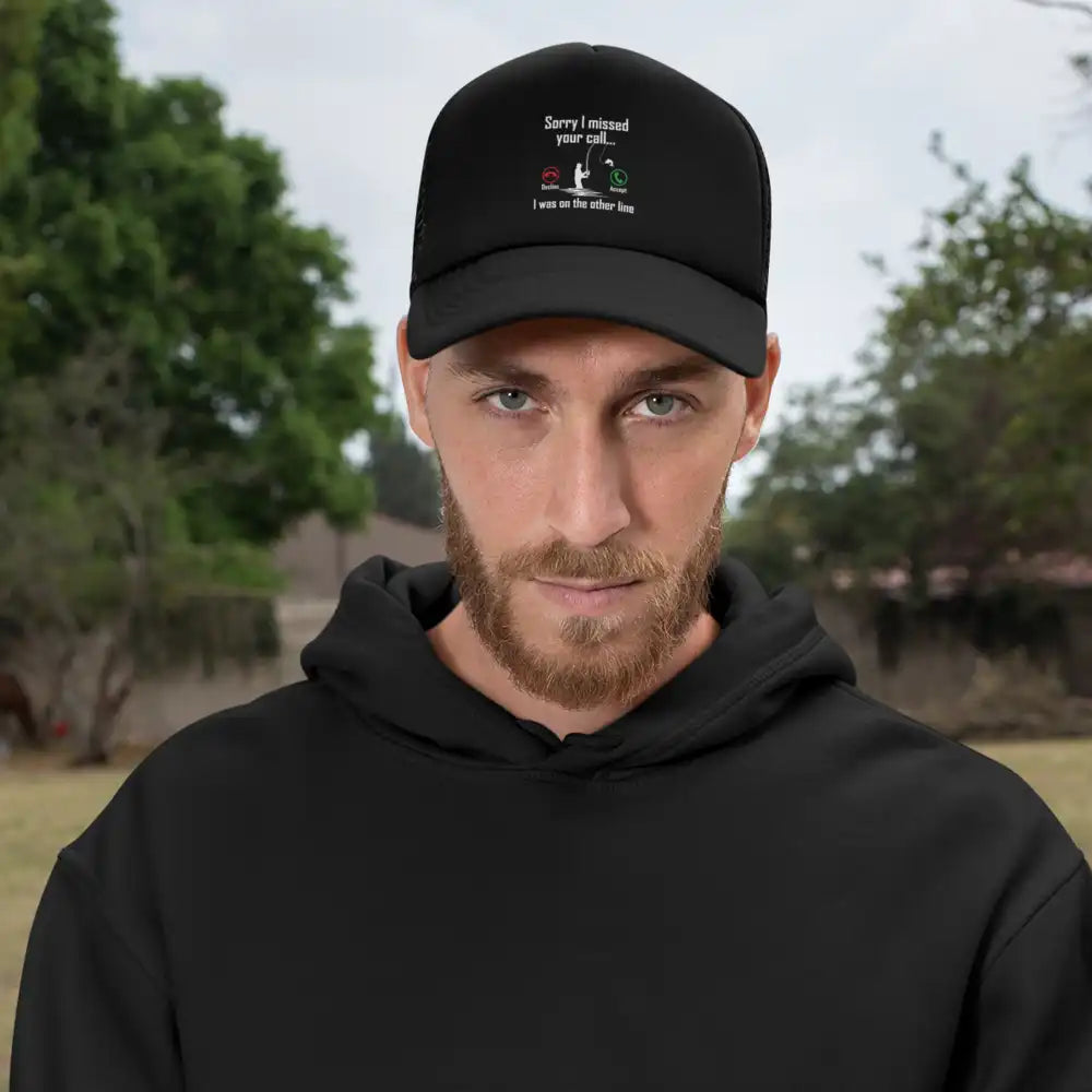 I Was On Another Line v2 Embroidered Trucker Hat