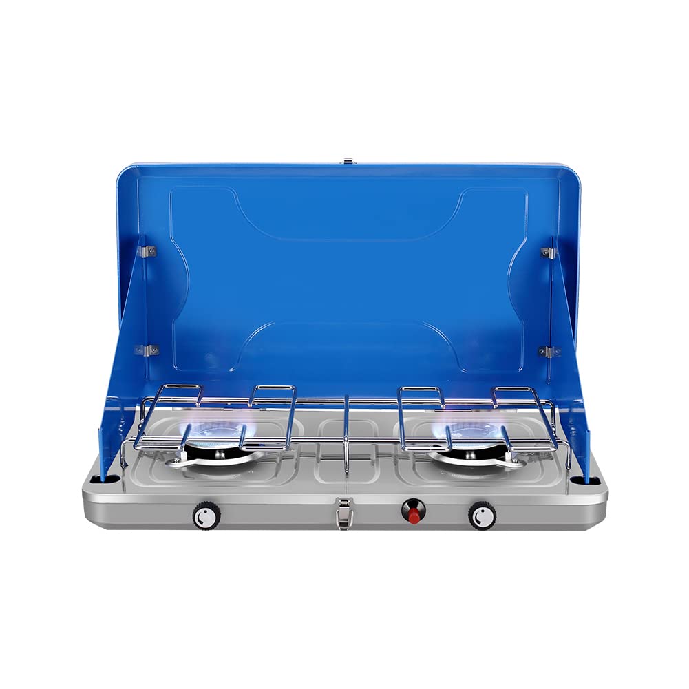 Camplux Propane Camping Stove 20000 BTU Camping Stoves 2 Burners with CSA Certification