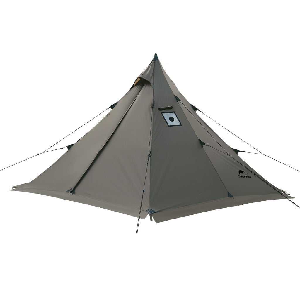 Naturehike Ranch Fire Teepee Tent with Mesh Inner Tent 4 Season Hot Tent with Stove Jack Windproof Waterproof Cold Weather Winter Tent Hot Tents for Camping