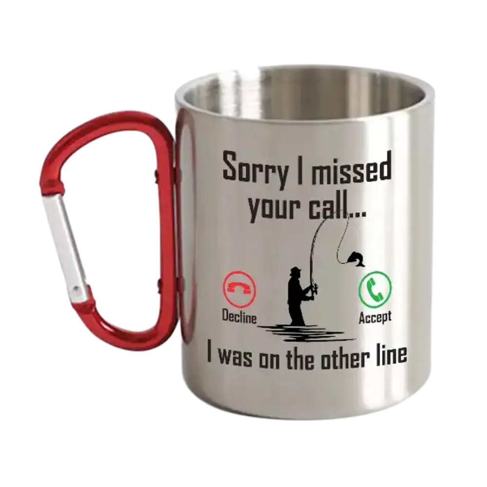 I Was On Another Line v2 Carabiner Mug