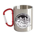 Never Underestimate An Old Skier Stainless Steel Double Wall Carabiner Mug