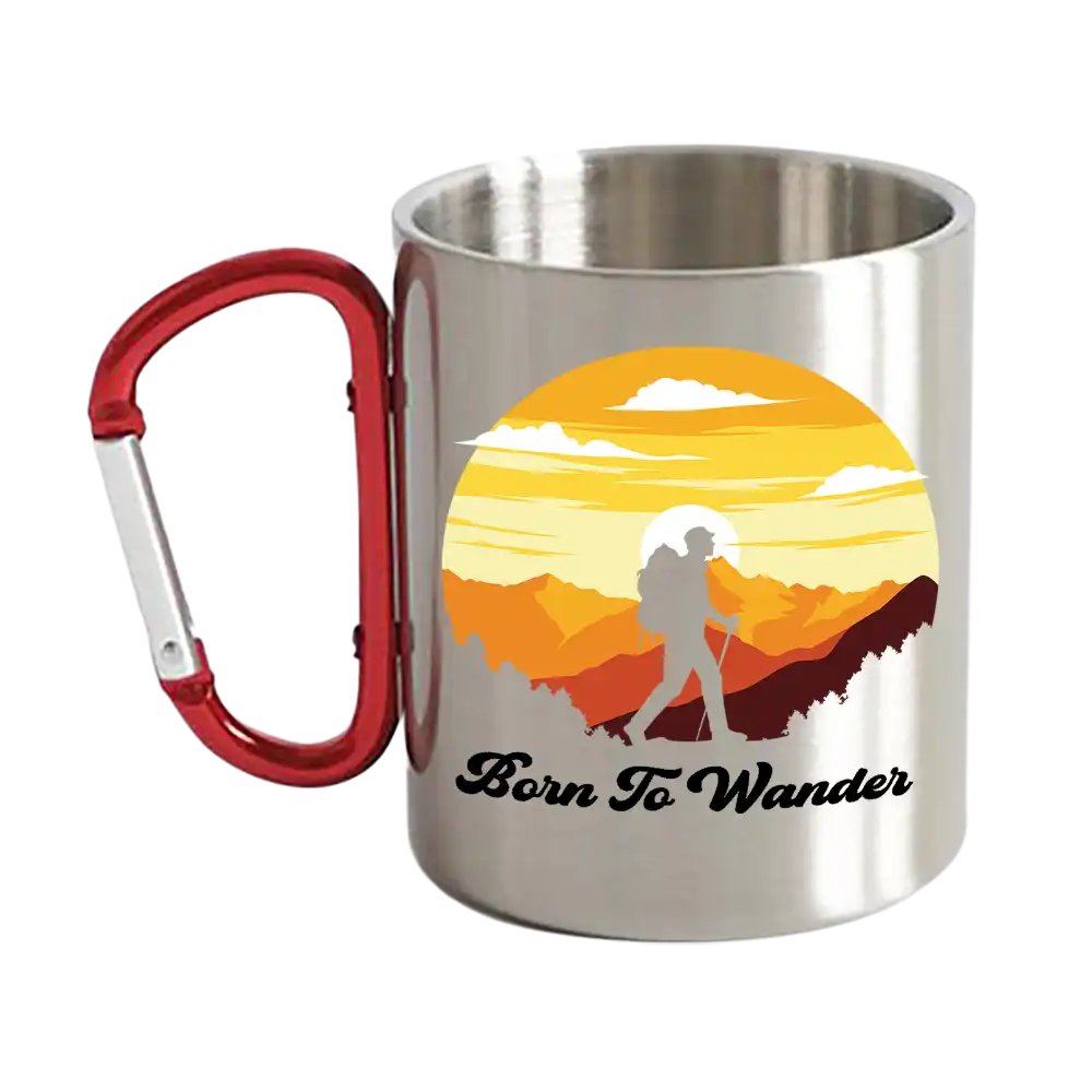 Born To Wander Carabiner Mug