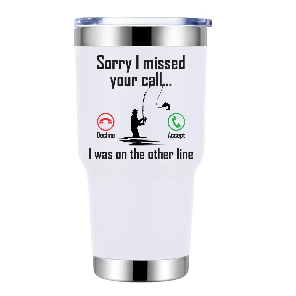 I Was On Another Line v2 30oz Insulated Vacuum Sealed Tumbler