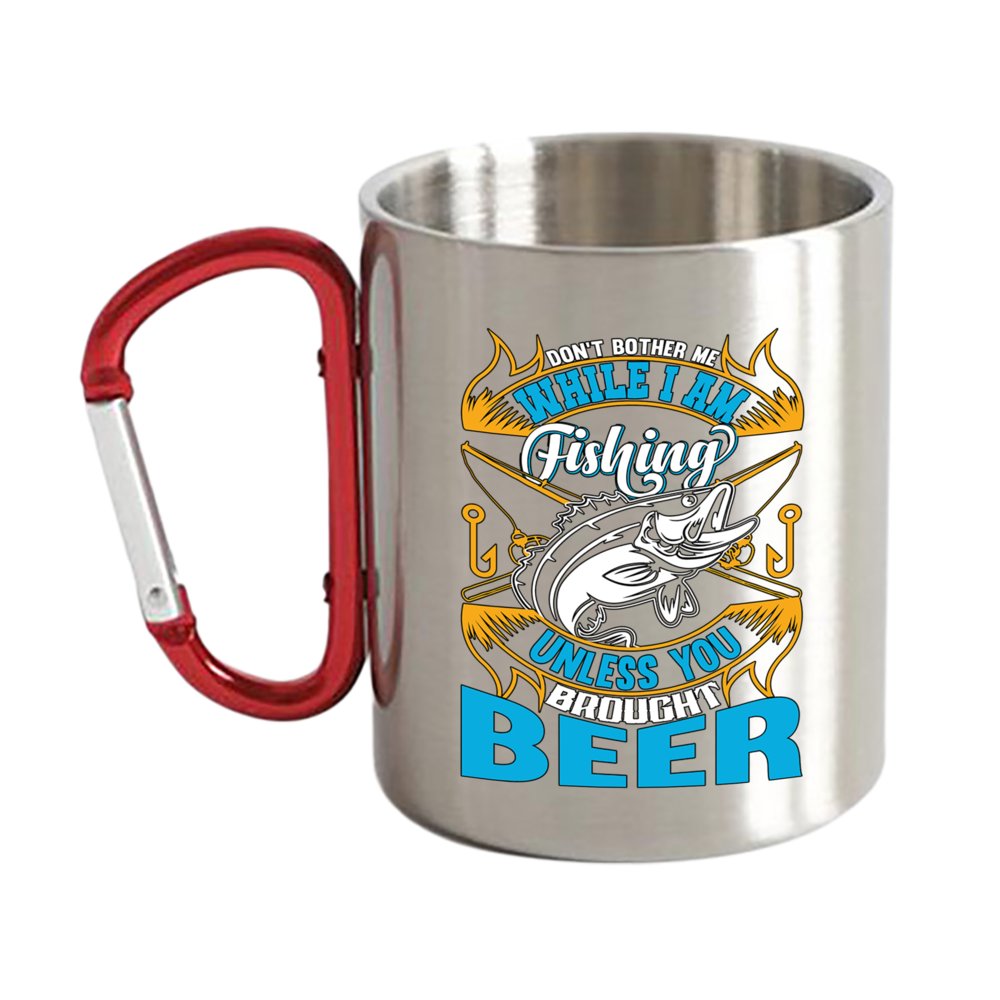 Don't Bother Me While I'm Fishing Carabiner Mug